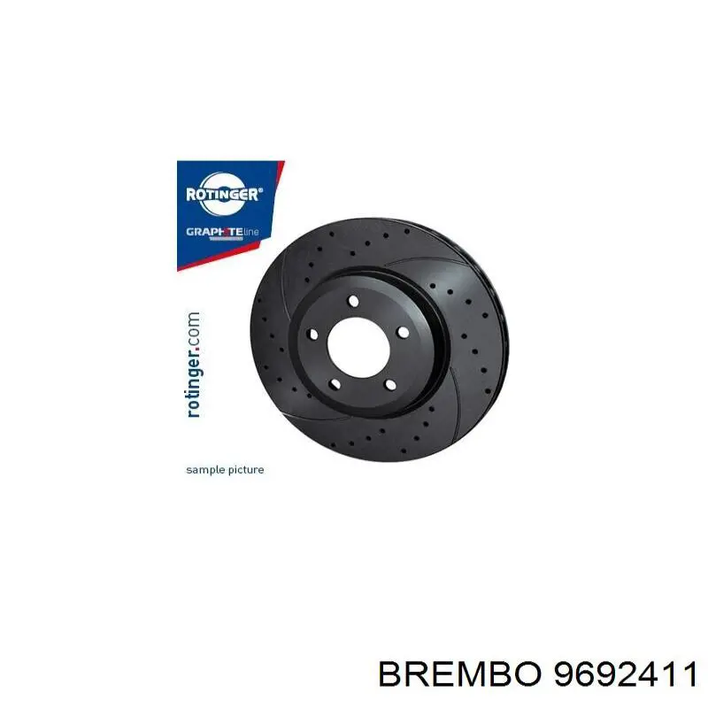 9692411 Brembo диск гальмівний передній