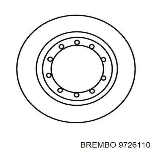 9726110 Brembo диск гальмівний передній