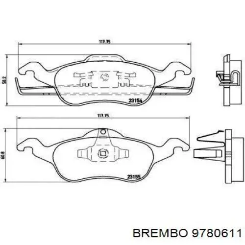 Диск переднього гальма Brembo 9780611 ціна, від 26.21 USD
