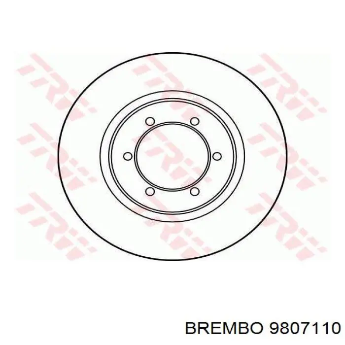 Диск гальмівний передній Brembo 9807110