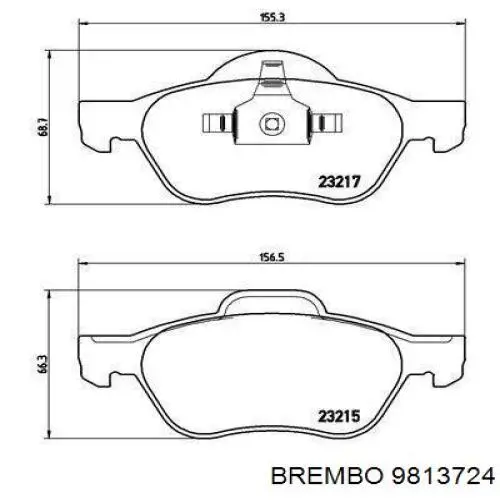 Купити 9813724 Brembo Ротор гальмівний