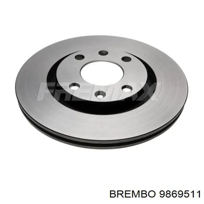 9869511 Brembo диск гальмівний передній
