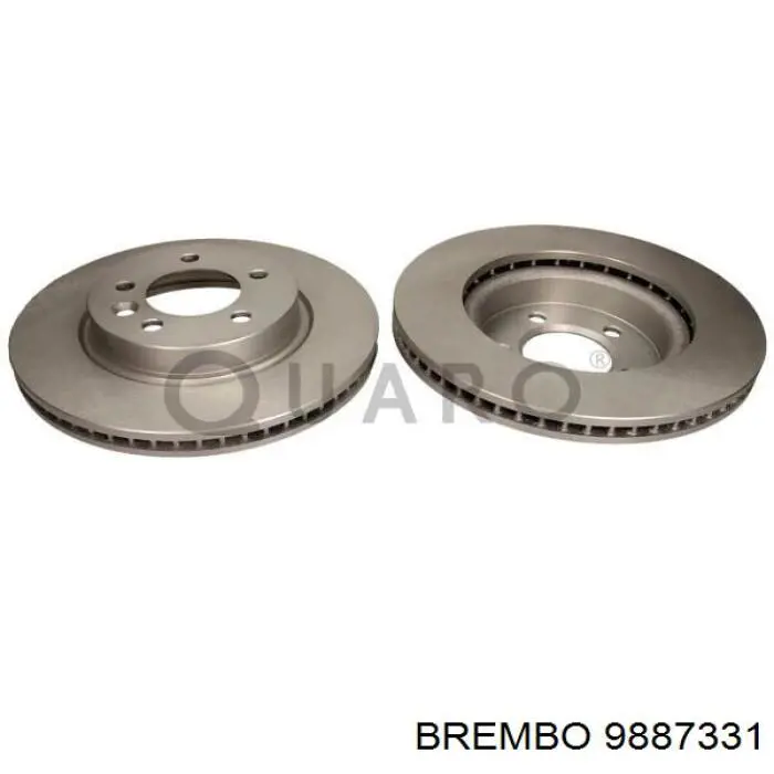 9887331 Brembo диск гальмівний передній