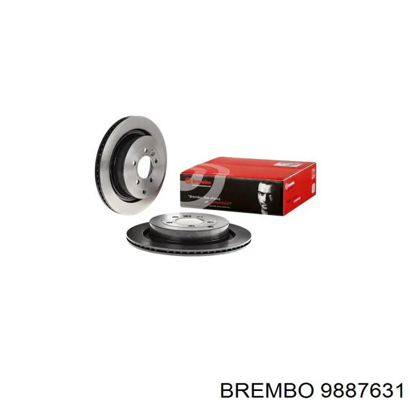 9887631 Brembo диск гальмівний задній