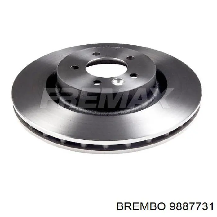 9887731 Brembo диск гальмівний передній