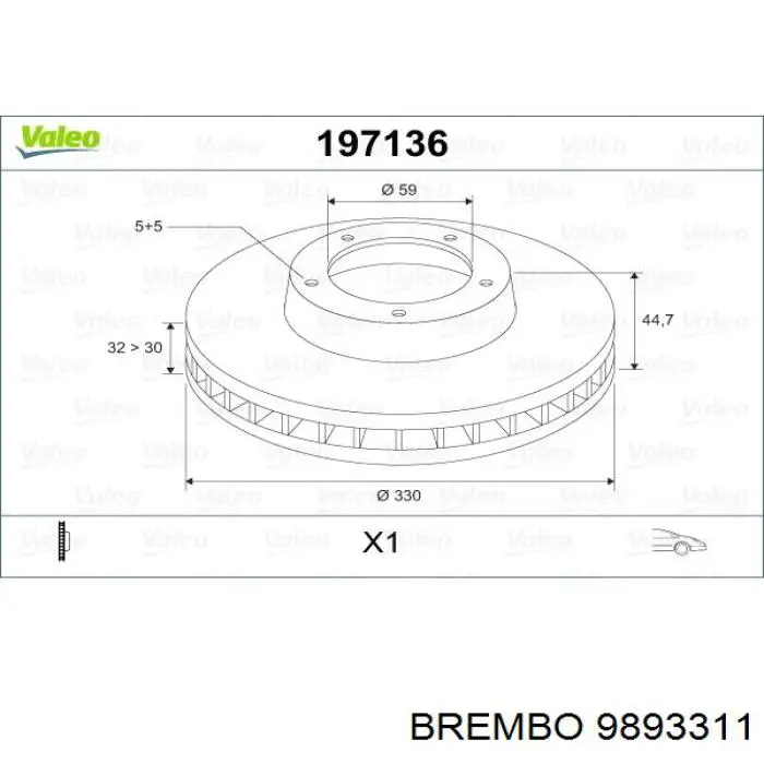 Гальмівні диски передні ADL144343 Blue Print