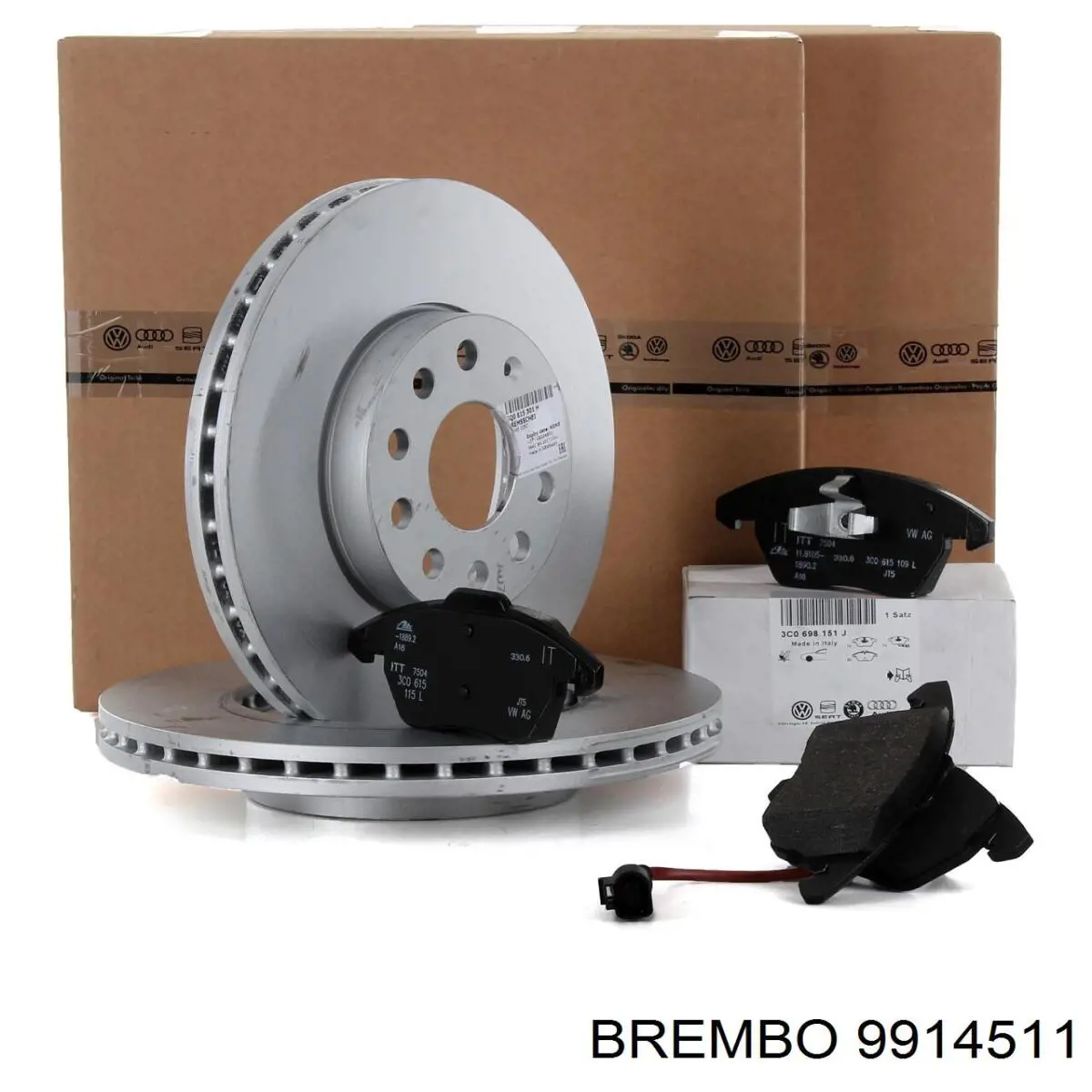 Купити 9914511 Brembo Ремкомплект передніх гальм