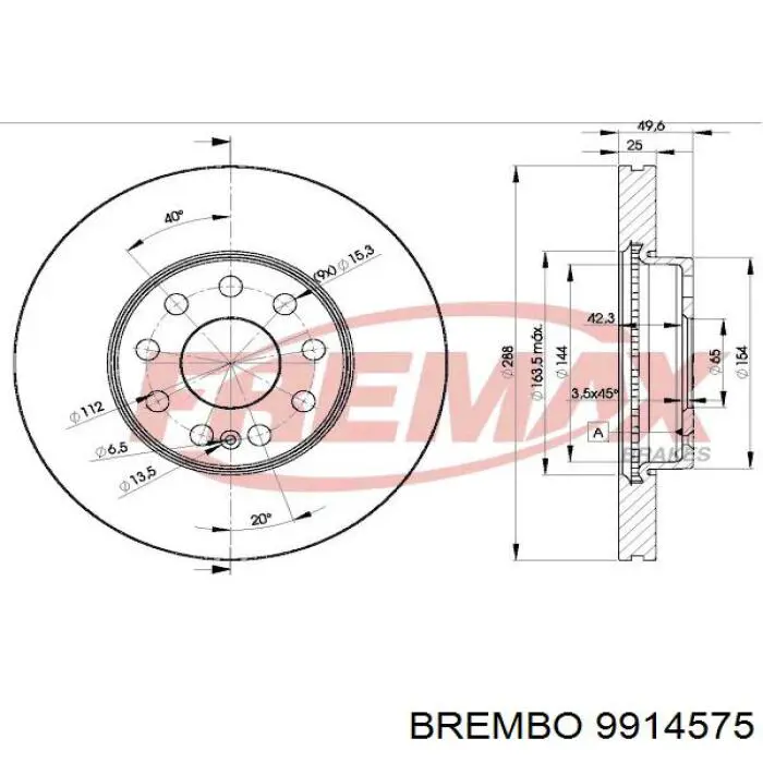 9914575 Brembo Ремкомплект передніх гальм