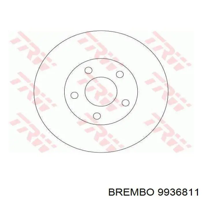 Диск гальмівний передній Brembo 9936811