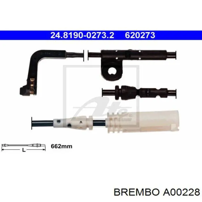 Сигналізатор знос гальмівних колодок Brembo A00228 ціна, від 9.70 USD
