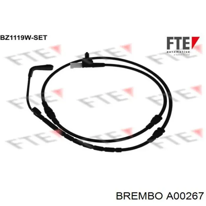 Сигналізатор знос гальмівних колодок Brembo A00267 ціна, від 8.47 USD