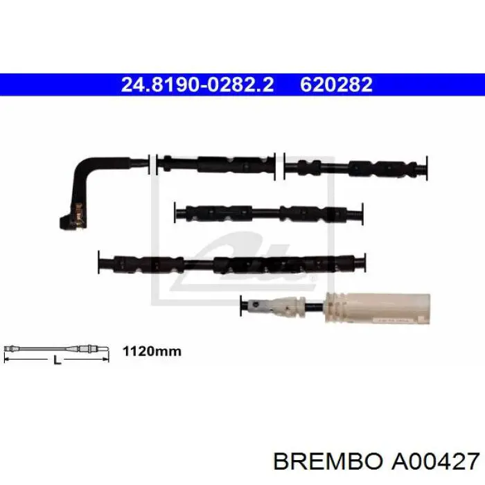 Датчик зносу гальмівних колодок, задній A00427 Brembo