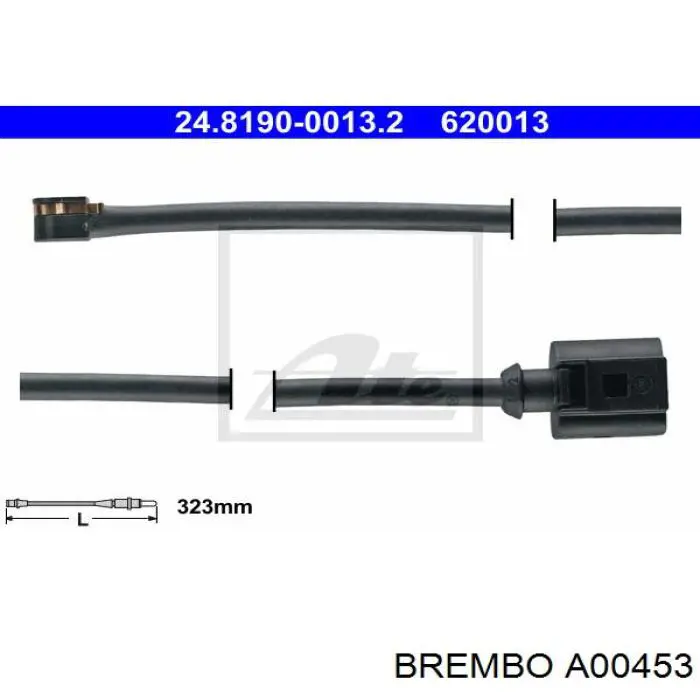 A00453 Brembo датчик зносу гальмівних колодок, передній