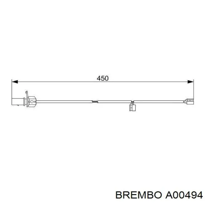 Сигналізатор знос гальмівних колодок Brembo A00494 ціна, від 23.14 USD