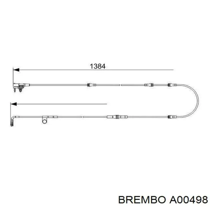 A00498 Brembo Сенсор зносу