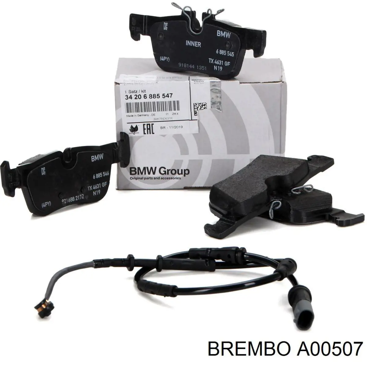 Купити A00507 Brembo Датчик зносу гальмівних колодок, задній