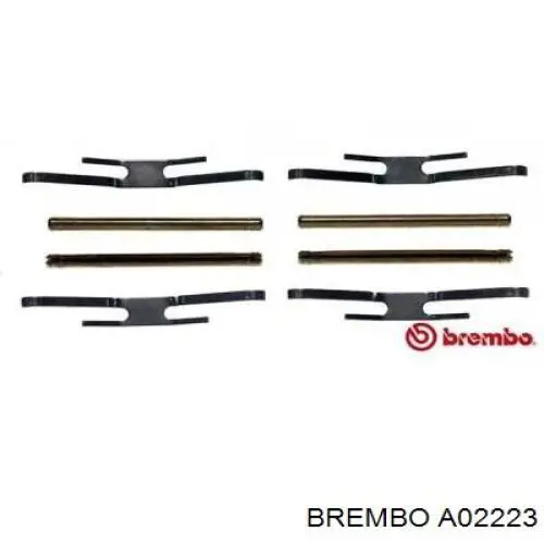 Комплект пружинок кріплення дискових колодок, передніх Brembo A02223