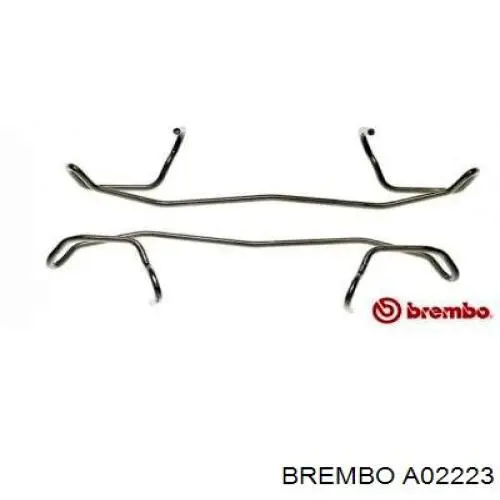 Купити A02223 Brembo Комплект пружинок кріплення дискових колодок, передніх