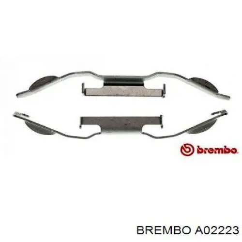 Комплект пружинок кріплення дискових колодок, передніх A02223 Brembo