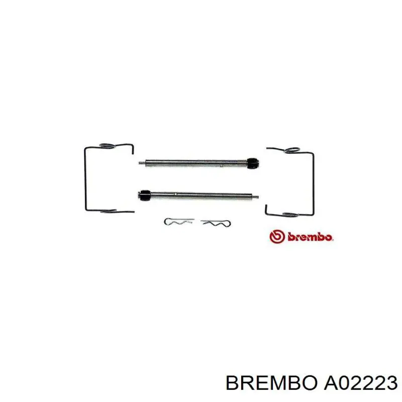 Комплект пружинок кріплення дискових колодок, передніх Brembo A02223 ціна, від 4.02 USD
