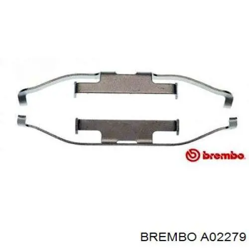 Комплект пружинок кріплення дискових колодок, передніх A02279 Brembo
