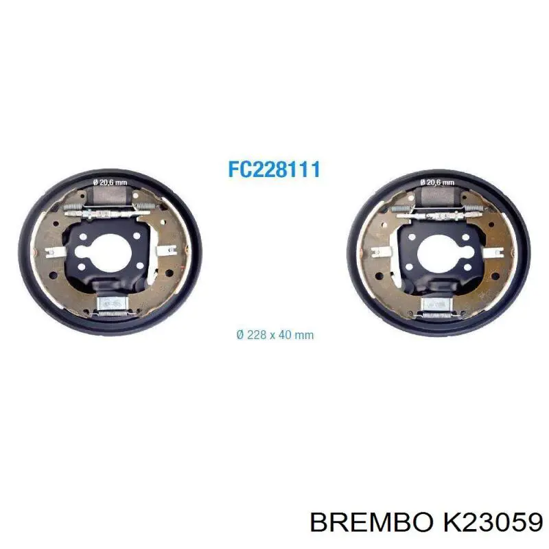 Колодки гальмові задні, барабанні Brembo K23059 ціна, від 97.73 USD