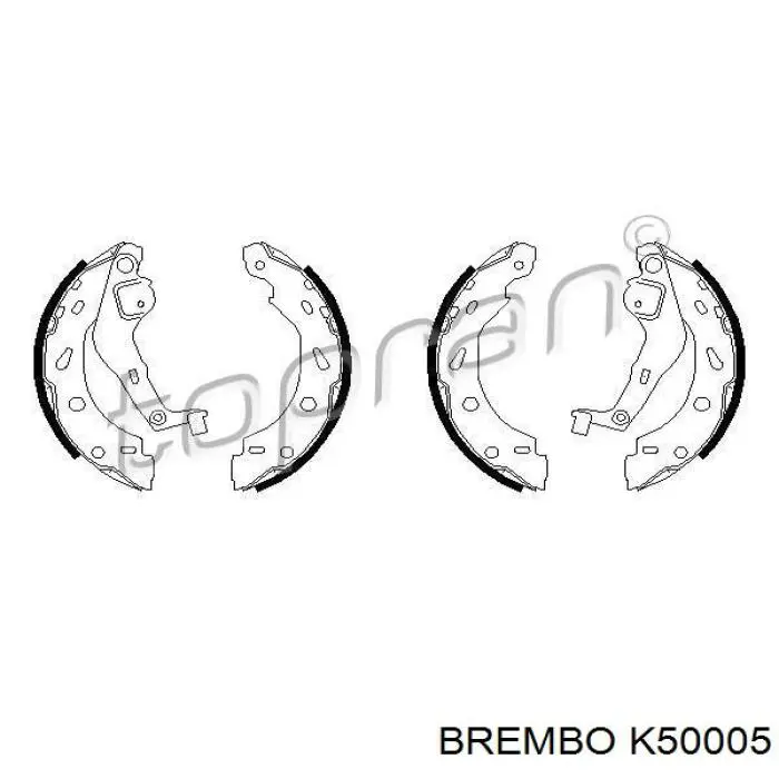 Купити K50005 Brembo Колодки гальмівні задні барабанні, в зборі з циліндруми, комплект