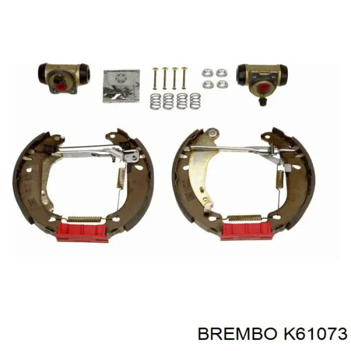 Колодки гальмівні задні барабанні, в зборі з циліндруми, комплект K61073 Brembo