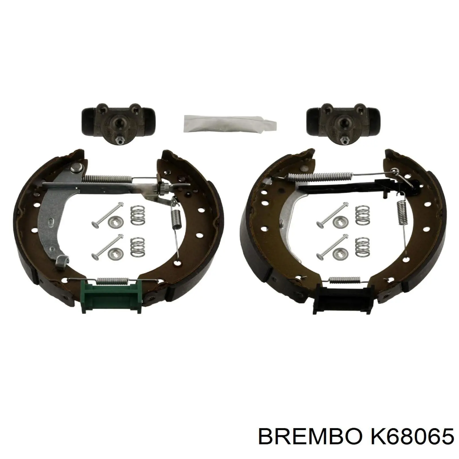 K68065 Brembo колодки гальмівні задні барабанні, в зборі з циліндруми, комплект