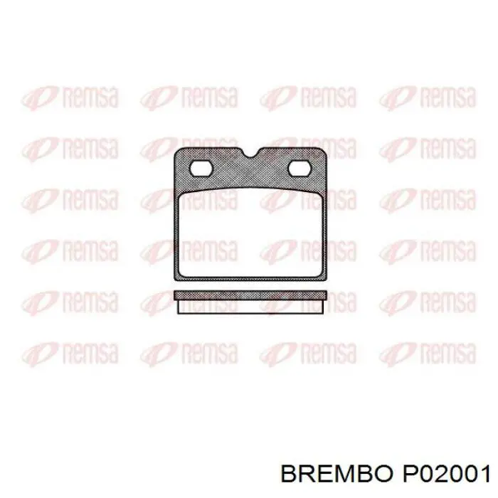 Задні гальмівні колодки Brembo P02001 ціна, від 23.90 USD