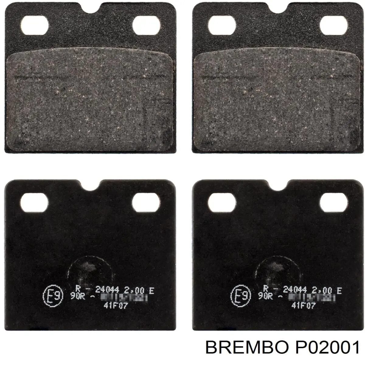 P02001 Brembo колодки гальмові задні, дискові