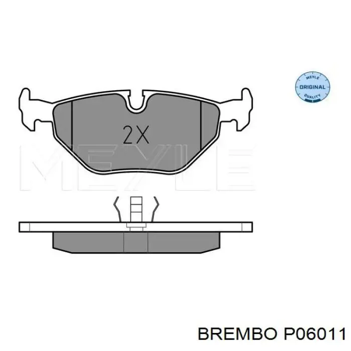 Задні гальмівні колодки P06011 Brembo