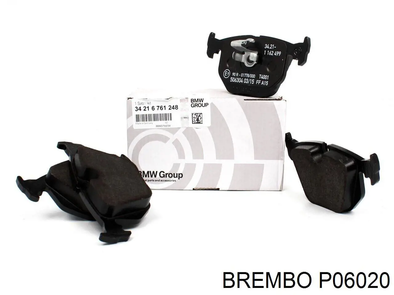 P06020 Brembo Колодки гальмівні задні, дискові