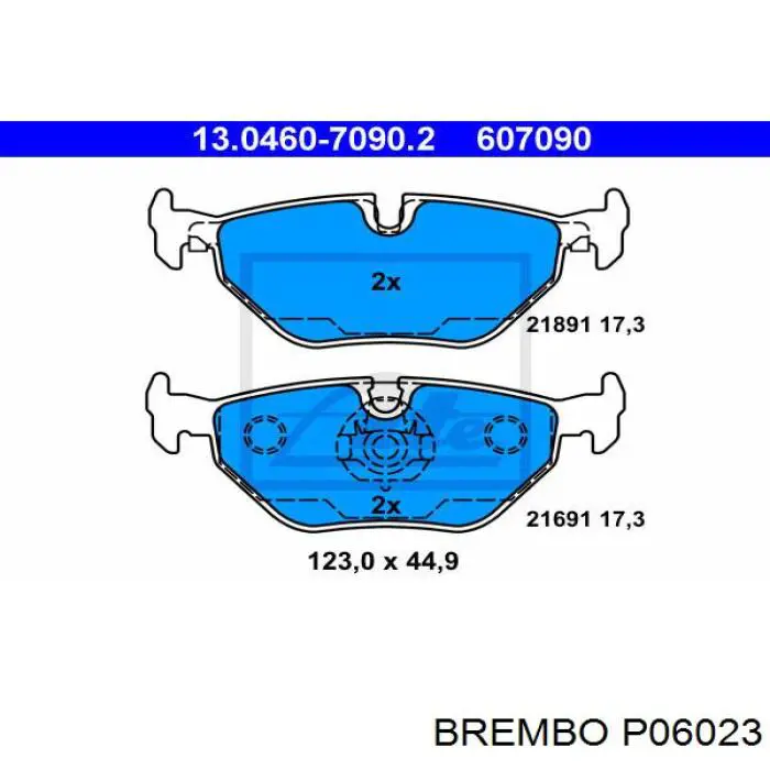 Купити P06023 Brembo Задні колодки
