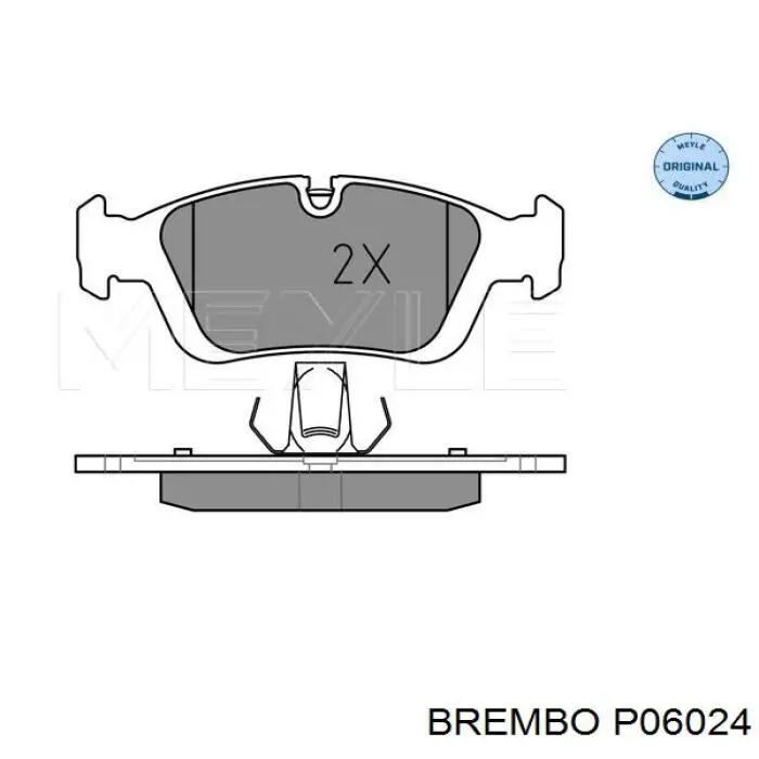 P06024 Brembo колодки гальмівні передні, дискові
