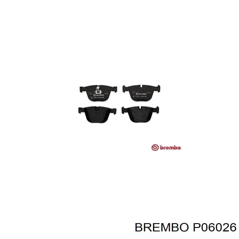 Задні гальмівні колодки P06026 Brembo