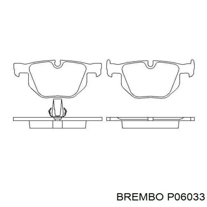 P06033 Brembo Колодки гальмівні задні, дискові
