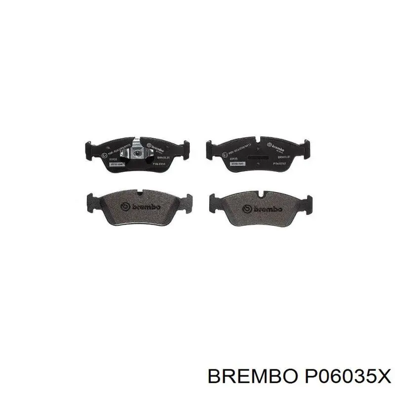 Колодки гальмівні передні, дискові P06035X Brembo