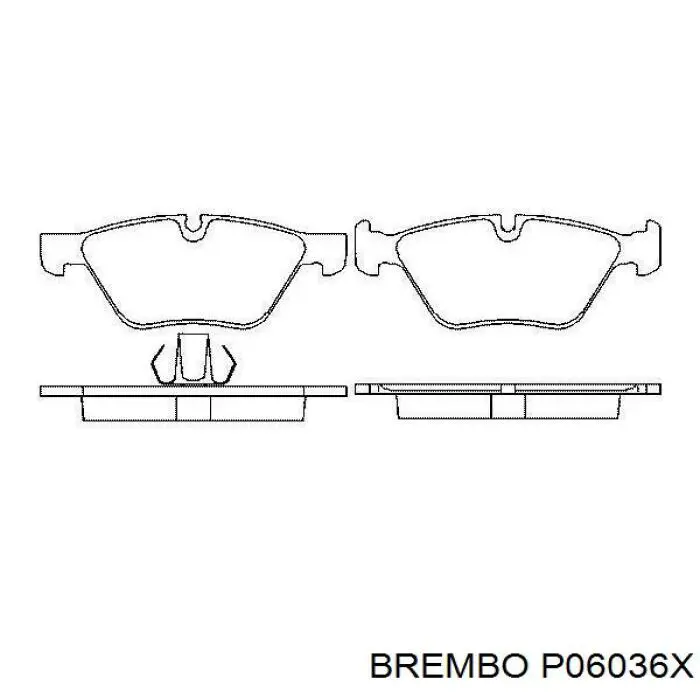 Тормозні колодки Brembo P06036X