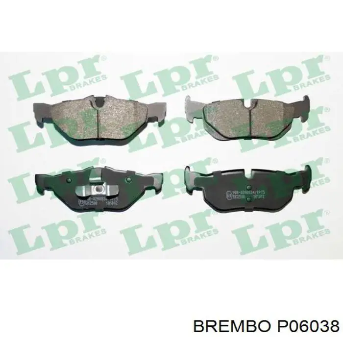 Задні гальмівні колодки P06038 Brembo