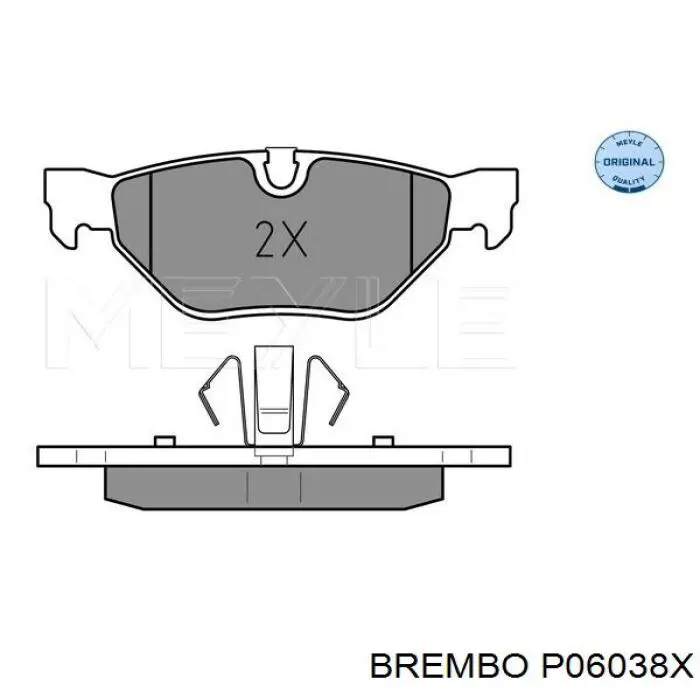 Купити P06038X Brembo Задні колодки