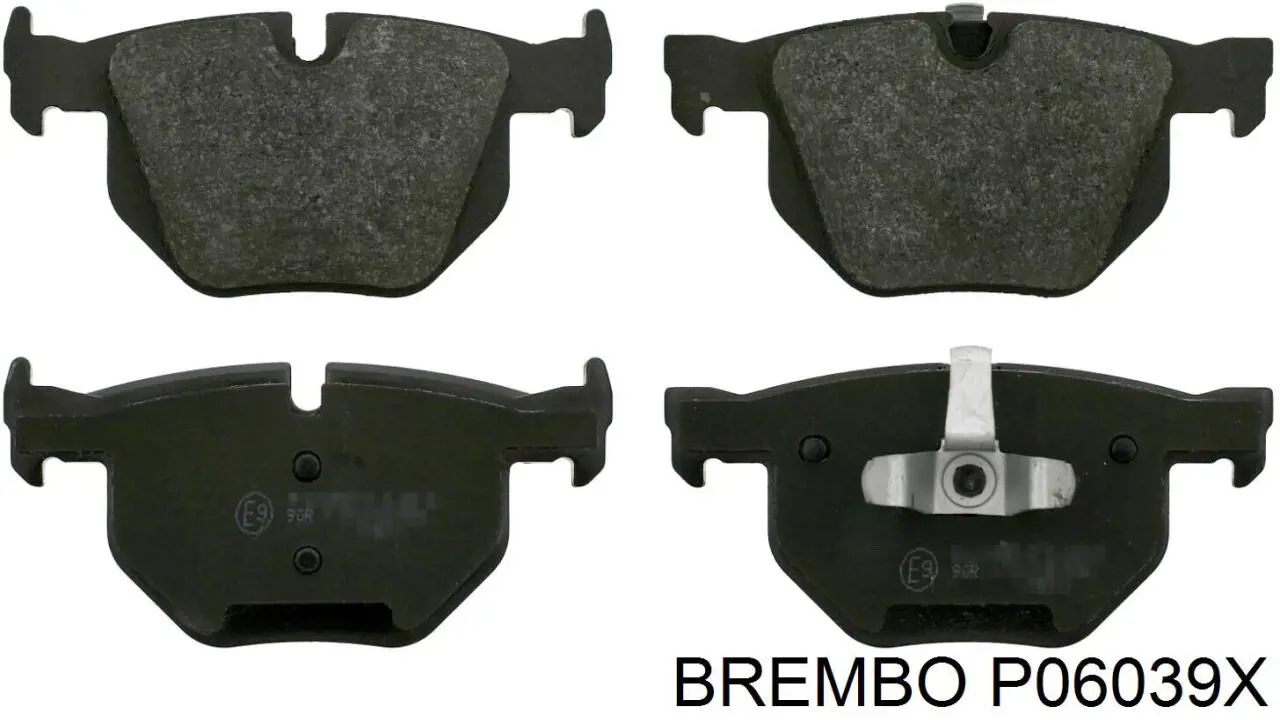 Колодки гальмові задні, дискові P06039X Brembo