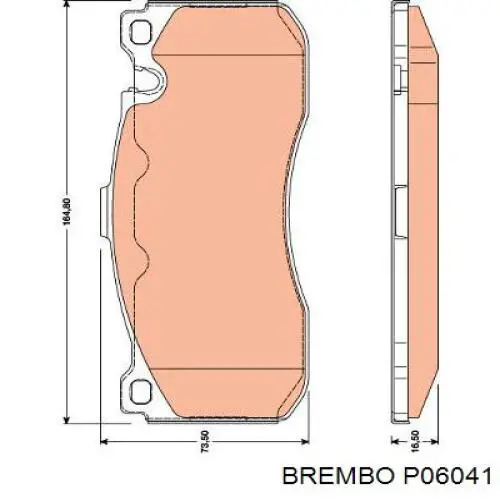 Гальмівні колодки Brembo P06041 ціна, від 68.38 USD