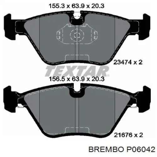 Передні тормозні колодки P06042 Brembo