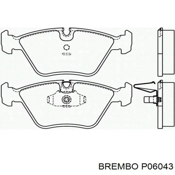 P06043 Brembo колодки гальмівні передні, дискові