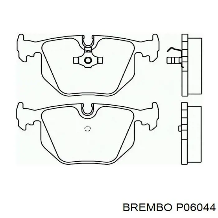 Задні гальмівні колодки P06044 Brembo