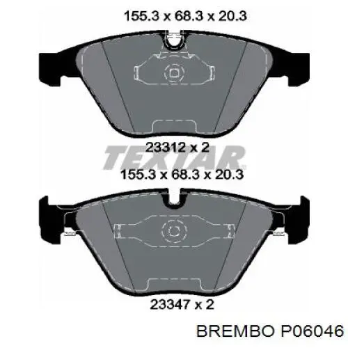 Передні тормозні колодки P06046 Brembo