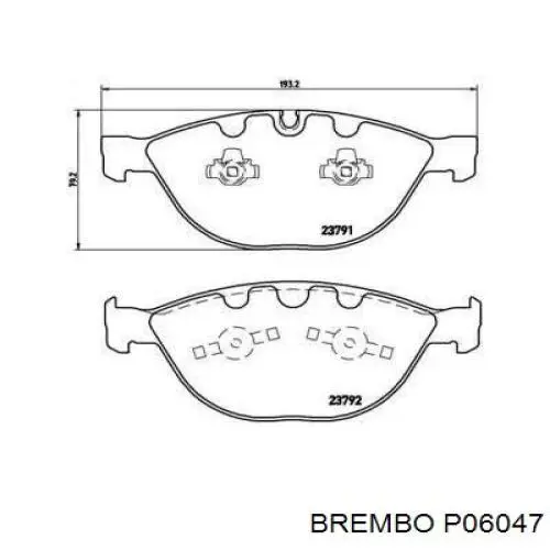 Передні тормозні колодки P06047 Brembo