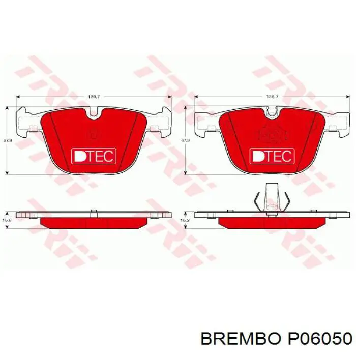 Купити P06050 Brembo Задні колодки