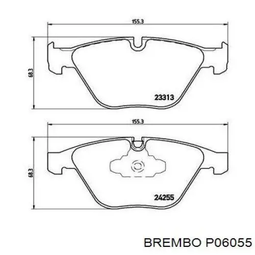 Купити P06055 Brembo Колодки гальмівні передні, дискові